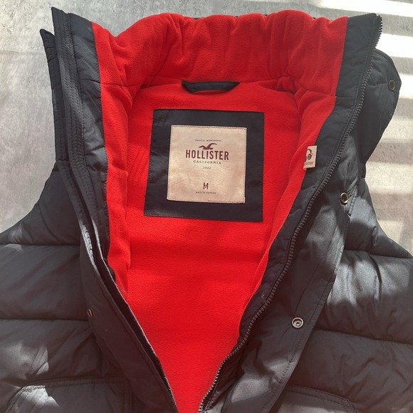 Hollister Vest Mens Medium Puffer Quilted Sleeveless Jacket Winter Warm Lined - Picture 6 of 7